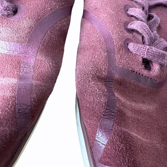 Lacoste Rene Sport‎ SNW Womens Shoes Size 11 Wine Red Suede Casual Sneakers - Picture 8 of 10